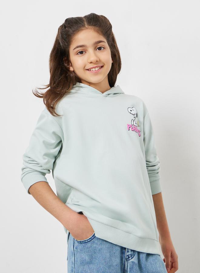 ستايلي هودي قطني بطبعة جرافيك بيناتس - Image 2